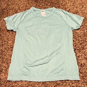 Old Navy Women's Aqua Short Sleeve Seamless Active Top